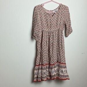 Brand: old navy size:3T colors: cream,grey,blue and red